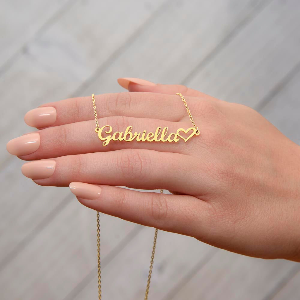 Personalized Name Necklace with Heart