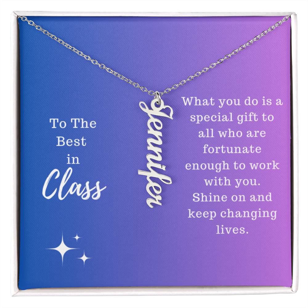 Personalized Vertical Name Necklace To The Best In Class