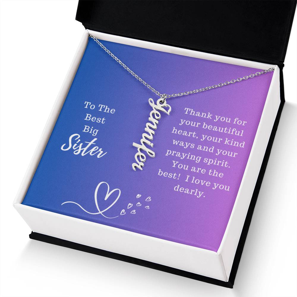 Big Sister - Personalized Vertical Name Necklace