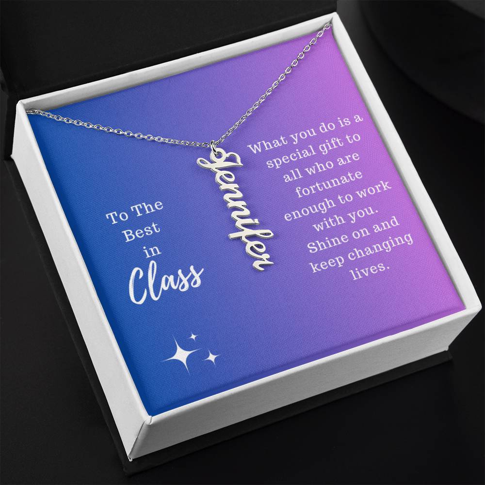 Personalized Vertical Name Necklace To The Best In Class