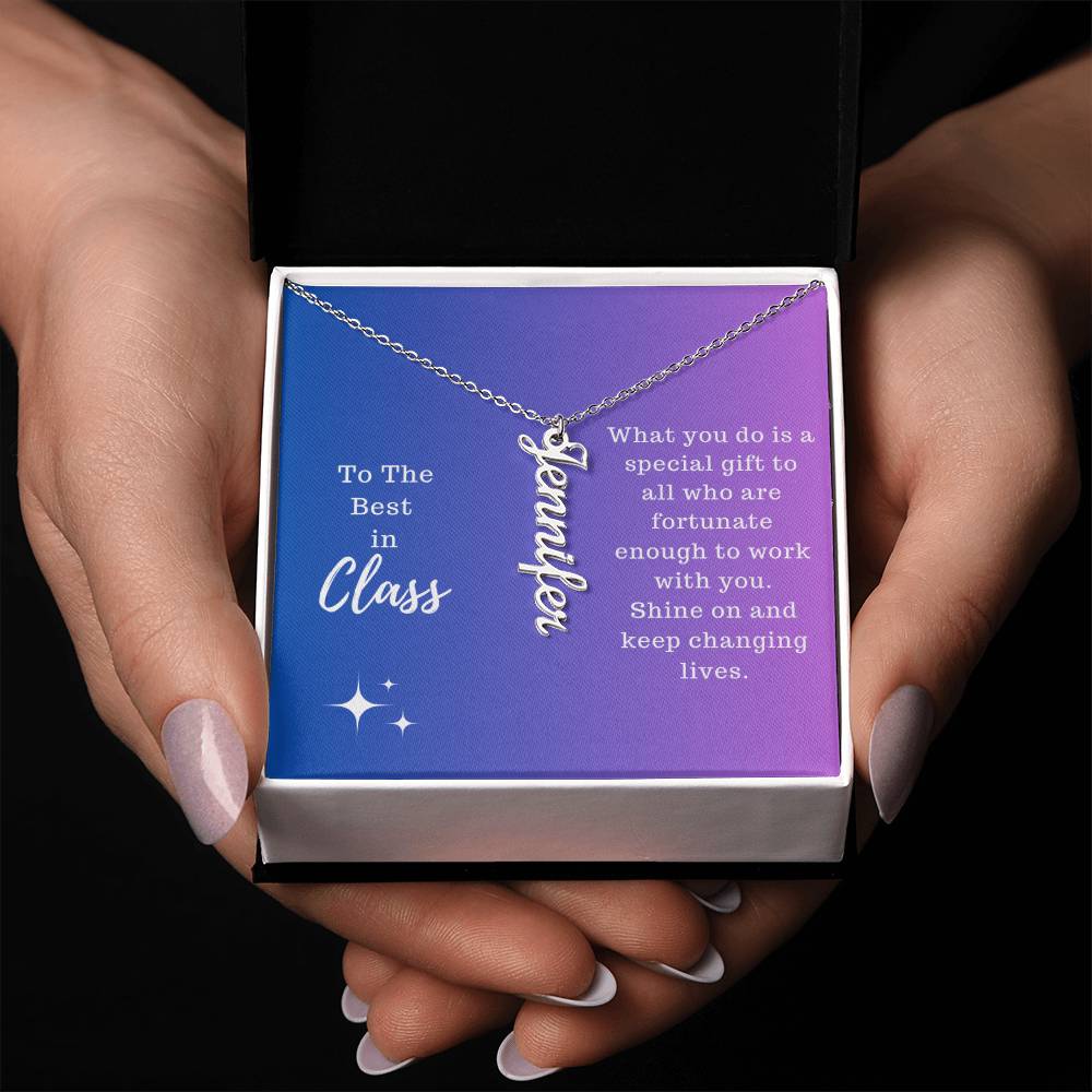 Personalized Vertical Name Necklace To The Best In Class