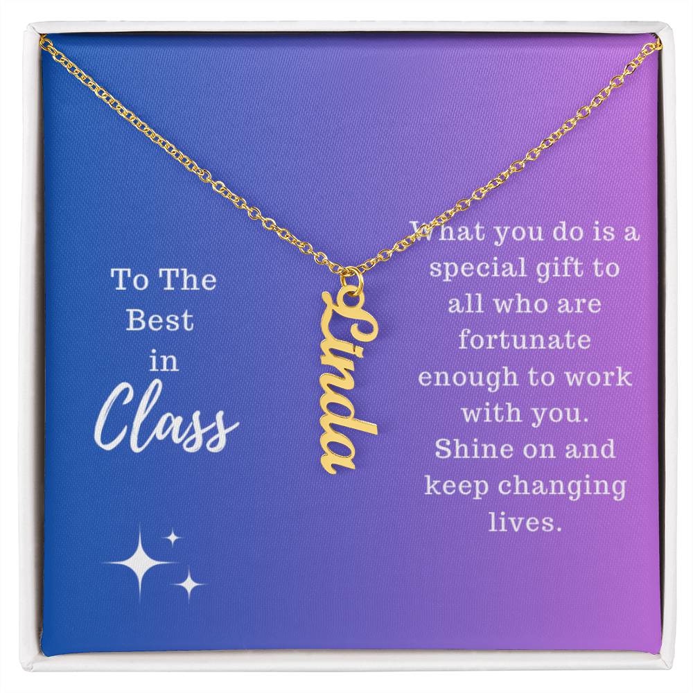 Personalized Vertical Name Necklace To The Best In Class