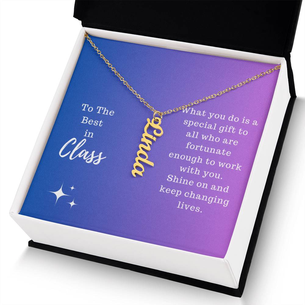 Personalized Vertical Name Necklace To The Best In Class