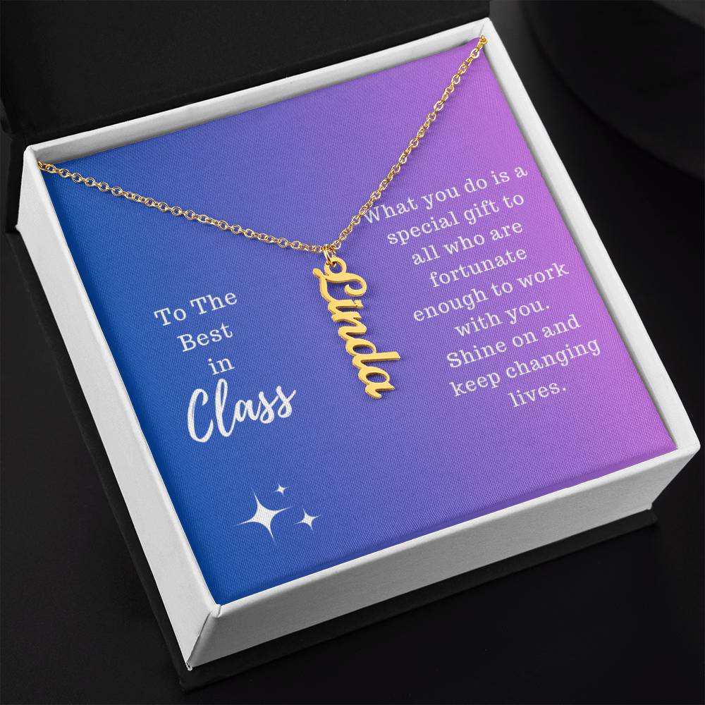 Personalized Vertical Name Necklace To The Best In Class