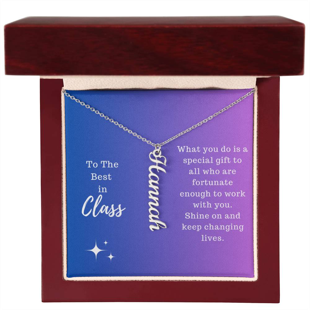 Personalized Vertical Name Necklace To The Best In Class