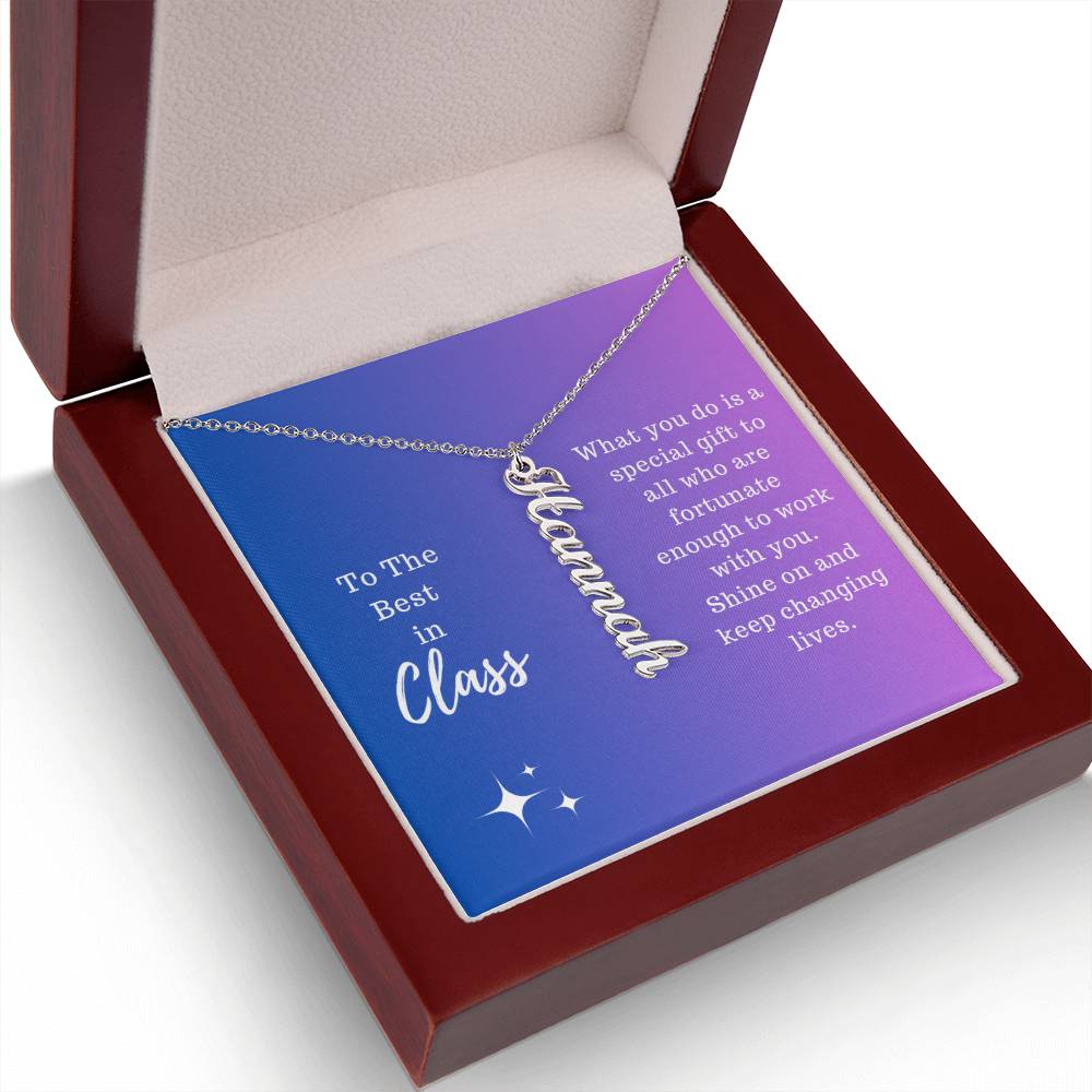 Personalized Vertical Name Necklace To The Best In Class