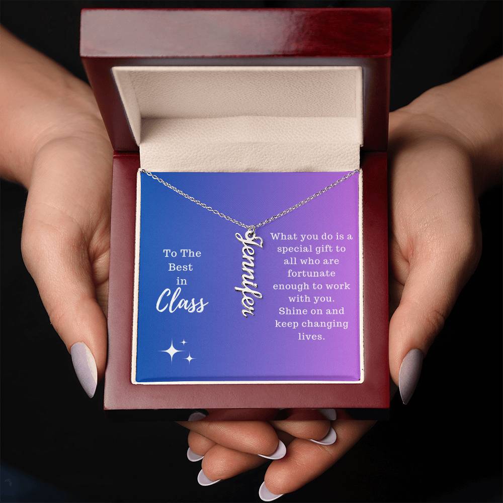 Personalized Vertical Name Necklace To The Best In Class