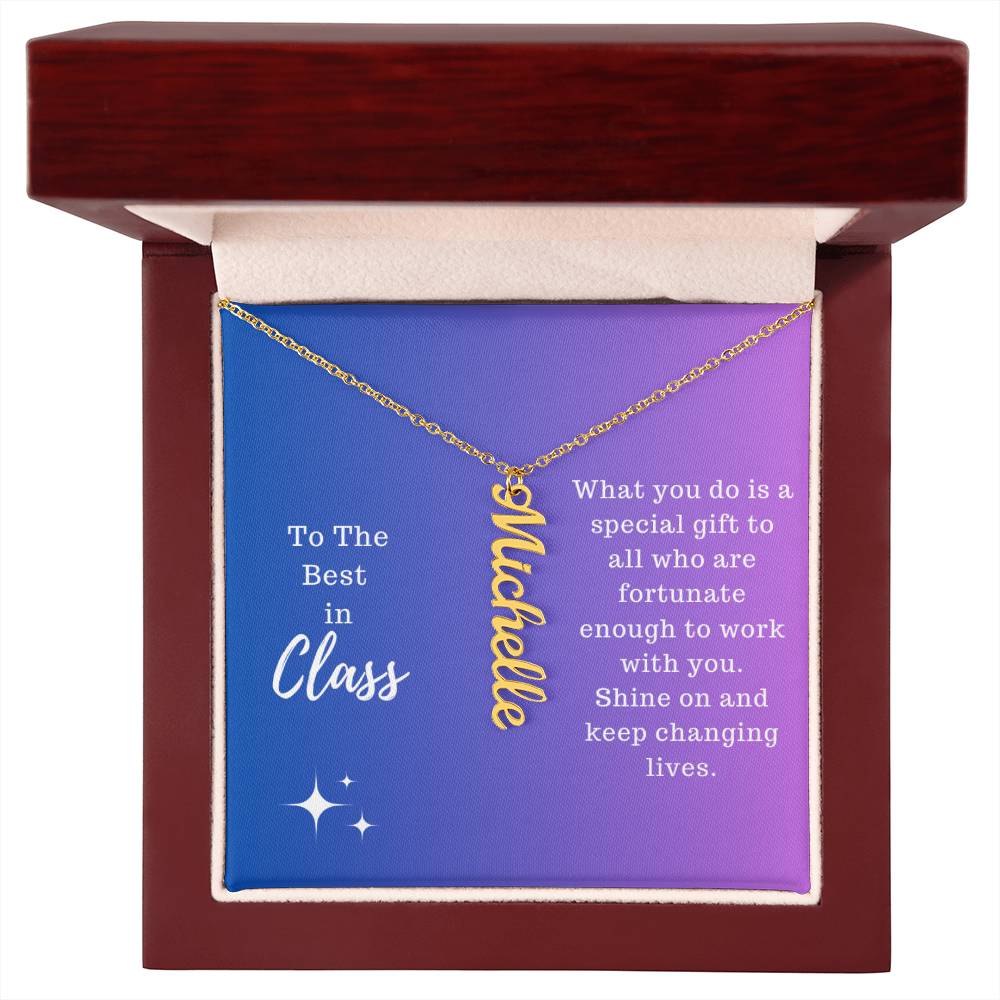 Personalized Vertical Name Necklace To The Best In Class