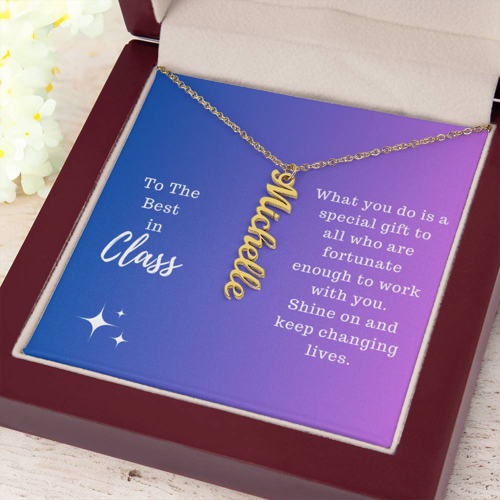 Personalized Vertical Name Necklace To The Best In Class