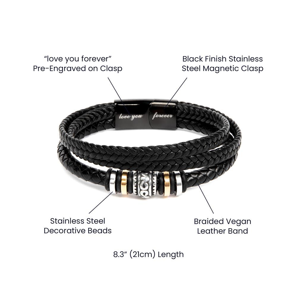 Men's "Love You Forever" Bracelet for Dad